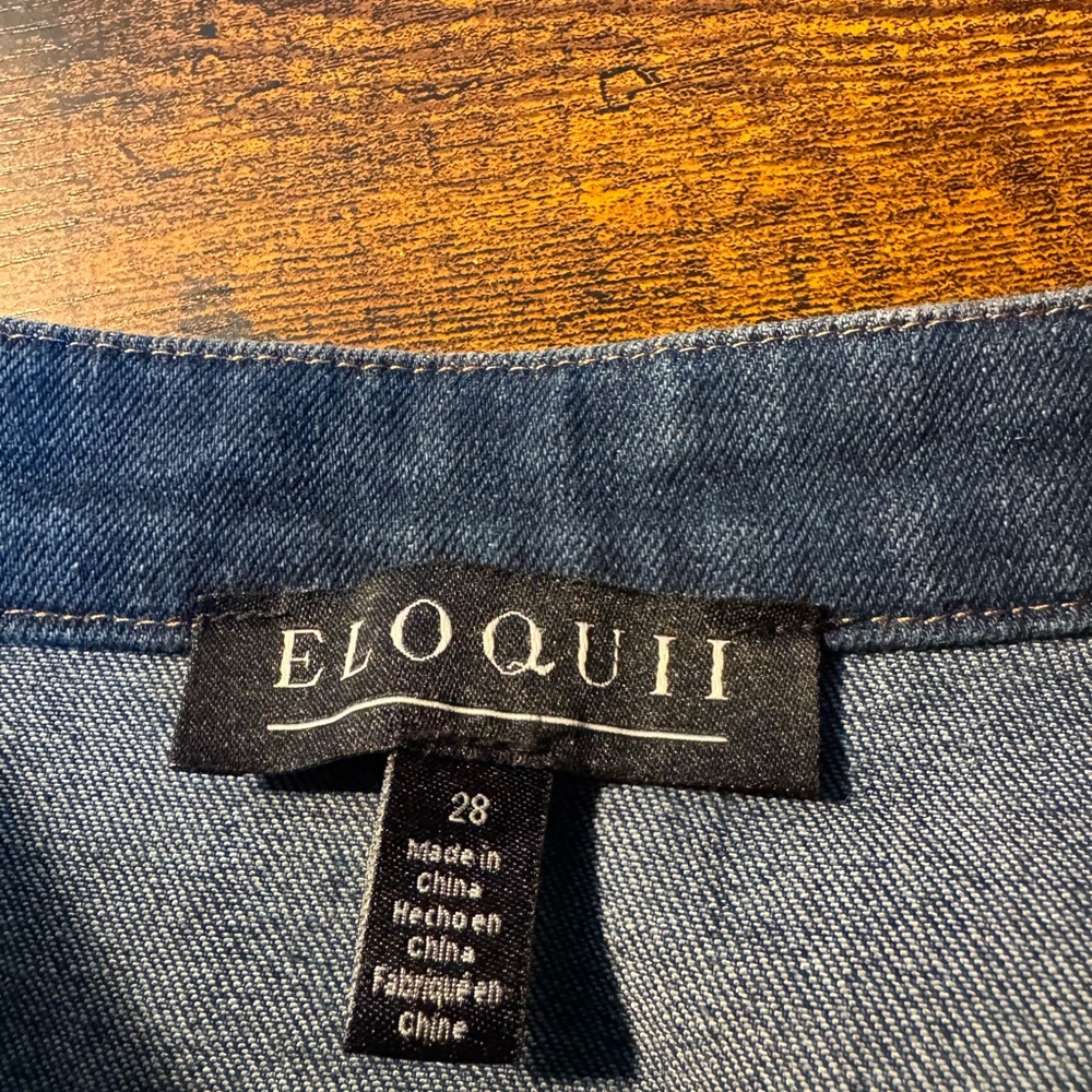 Eloquii Blue Denim Midi Dress - Picture 8 of 8